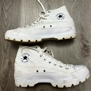 White platform converse